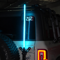 Antenne LED RGB flexible pour véhicule tout-terrain, avec effet de poursuite, contrôle par application à distance pour UTV ATV RZR