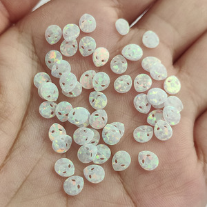 โอปอลสังเคราะห์ขนาดเล็ก รูปทรงหัวมนูนแบบแบน สำหรับงาน DIY เครื่องประดับทำมือ - Product Image 6