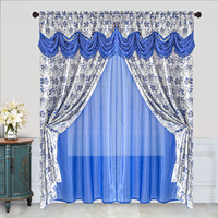 En Gros Rideaux Prêts à Poser Jacquard Motif Floral Moderne de Haute Qualité pour Fenêtres Panneaux Cantonnières Luxe pour la Maison