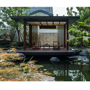 Durable Aluminum Powder Coated Chinese Pavilion Garden Gazebo Weatherproof Rustproof LED Backyard Terrace Balcony Shelter - Product Image 6