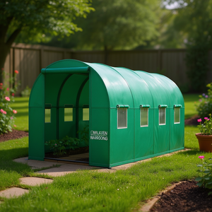 Invernadero de jardín Walkuen Mini Walk In de 6x12 pies con marco de aluminio y PVC para cultivo de plantas en exteriores - Product Image 2