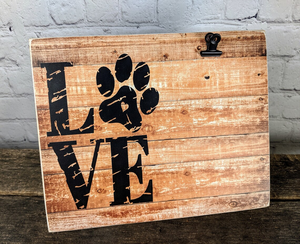 Customized Pet Memorial Wood Dog Picture Frame With <strong>Paw</strong> <strong>Prints</strong> - Product Image 3