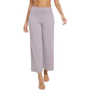 Pantalones de yoga de cintura alta personalizados para mujer, pantalones palazzo de viscosa de bambú suave, ropa de dormir cómoda para mujer - Product Image 1