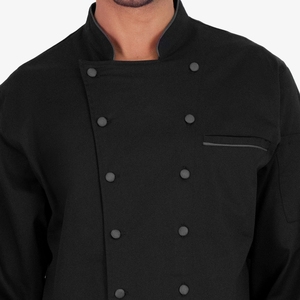 Uniforme <span class=keywords><strong>de</strong></span> restauration en gros d'usine <span class=keywords><strong>veste</strong></span> <span class=keywords><strong>de</strong></span> <span class=keywords><strong>chef</strong></span> <span class=keywords><strong>brodée</strong></span> avec logo uniformes <span class=keywords><strong>de</strong></span> cuisine à manches longues pour la cuisine - Product Image 3