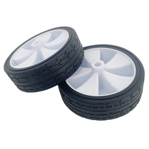 Cheng Jin Vehicles 5 Inch <b>Plastic</b> <b>Wheels</b> White Solid Anti Slip For Outdoor Camping Bike Casters - Product Image 3