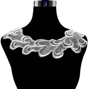 网布刺绣假领水溶性刺绣胸花领口服装柔光蕾丝配件