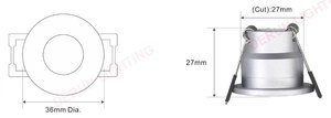 Mini-spots LED 3W IP65 à intensité variable pour véranda, encastrables avec télécommande pour terrasse - Product Image 6