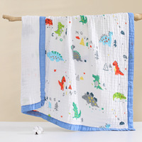 Newborn Printed Cotton Blanket with 6 Layers of Yarn-Soft and Absorbent for Bathroom Use As a Bath Towel