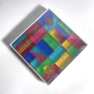 Nouveauté : Plateau de jeu en acrylique transparent personnalisé, blocs carrés colorés en acrylique - Product Image 2