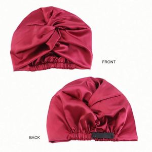 Adjustable Silk Satin Bonnet for Sleeping Hair <b>Wrap</b> Double Layer Sleep Cap Night Turban Large Long Curly Braid Promotion Gift - Product Image 2
