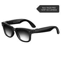 Lunettes intelligentes avec caméra 13MP 1200P W620 PRO, prise de vue IA, flash LED, assistant vocal ChatGPT, traduction IA