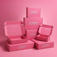 Boîte d'expédition en carton ondulé rose de luxe sur mesure avec logo personnalisé de haute qualité pour l'emballage des produits de soin de la peau, production en usine tout-en-un
