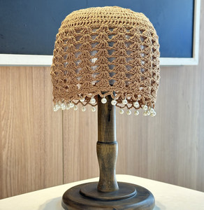 Gorro de Ganchillo Hecho a Mano con Perlas de Estilo Étnico PARTYMENT 2026 para Mujer, Gorro de Punto Calado a la Moda para Primavera y Otoño - Product Image 6