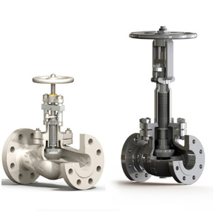 Forged Long Bellow Flanged ANSI150 ANSI 300 PN16 PN25 JIS10K JIS20K Weld Butt Weld Bellow Sealed Gate Valve Globe Valve - Product Image 2