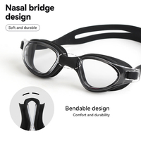 Lunettes de natation pour adultes avec logo personnalisé, anti-buée, protection UV, sans fuite, en silicone souple, pour hommes et femmes, entraînement