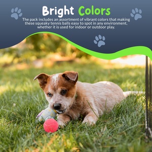 Jouets à mâcher pour chiens personnalisés avec logo, écologiques, en gros, balles de tennis en caoutchouc pour animaux de compagnie, jouets interactifs pour chiens - Product Image 6