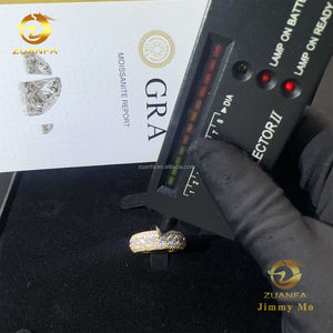 Anillo de Compromiso de Eternidad de Alta Gama, Lujoso, de Plata de Ley 925, con 5 Hileras de Piedras VVS1, Moissanita Brillante VVS1 - Product Image 5