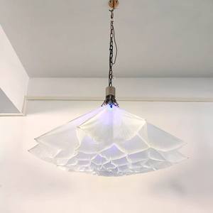 Piccolo fiore di sollevamento automatico creativo lampada di plastica petalo tessuto lampadario per la Hall dell'hotel decorazione luci pendenti - Product Image 4