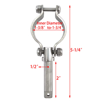 Support latéral en acier inoxydable pour rame de bateau, douille de rame, quincaillerie marine pour yacht