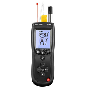 CEM DT-8896 เครื่องวัดอุณหภูมิอินฟราเรดพร้อมเครื่องวัดความชื้นแบบวัดค่าหลอดวัดอุณหภูมิแบบเปียกและแห้ง สำหรับใช้ในบ้าน ห้องปฏิบัติการ และโรงงาน - Product Image 1