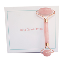 Rouleau de quartz rose et guasha avec ensemble de brosses de masque pour outils de soins de la peau du visage