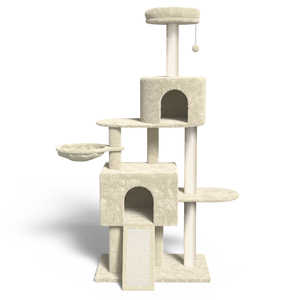 Modern <b>Large</b> 4-Level <b>Cat</b> Tree with Plush Climbing Frame Nest <b>Scratching</b> <b>Post</b> Multi-Level Design <b>for</b> Indoor <b>Cats</b> - Product Image 6
