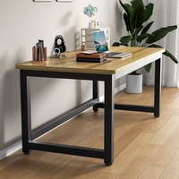 Bureau modulaire artisanal simple et rectangulaire pour ordinateur et étude, idéal pour appartements locatifs, résistant à la corrosion