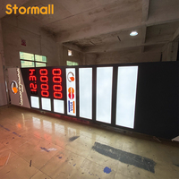 Letrero LED para Gasolinera, Letrero Tipo Pylon, Tablero de Precios para Gasolinera, Cartel Digital Personalizado de Aluminio para Mostrar Precios de Combustible