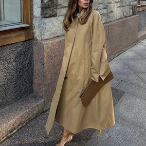 Gabardina Larga para Mujer, Clásica, Oversize, Impermeable, Chaqueta de Otoño e Invierno, Venta al Por Mayor OEM - Product Image 1