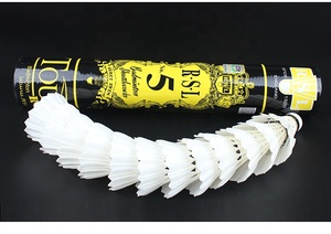 Pluma de bádminton <span class=keywords><strong>RSL</strong></span> No.5 Clase A de plumas de pato Cigu, de gran tamaño y ancho, con base de fibra y cabezal de corcho triturado - Product Image 2