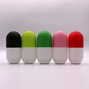 ขวดพลาสติก HDPE รูปทรงแคปซูลเปล่า ดีไซน์ใหม่ ขนาด 100 มล. พร้อมฝาปิด - Product Image 2