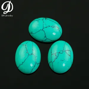 Wholesale price oval cabochon artificial turquoise
