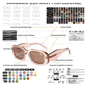 2024 custom Brand designer Small Square Frame beach Champagne Sunglasses Ladies Personality B Letter Glasses
