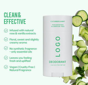 Desodorante vegano sin aluminio a base de hierbas personalizado desodorante natural para mujeres y hombres - Product Image 3