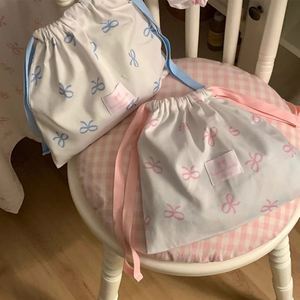 Wholesale Bow Pattern Canvas Cotton <b>Drawstring</b> <b>Pouch</b> Eco Friendly Gift <b>Drawstring</b> Bag Reusable Cotton Canvas <b>Drawstring</b> Bag - Product Image 4