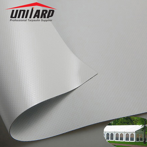 Lona recubierta de <span class=keywords><strong>PVC</strong></span> para exteriores de 550gsm 610gsm 650gsm, Rollos Lonas Para Toldos 1000D Blackout <span class=keywords><strong>PVC</strong></span> Tent Tarpaulin Fabric - Product Image 1