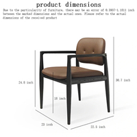 Chaises de salle à manger de luxe modernes nordiques Table De Sillas De Madera Para Comedor en cuir en bois noir pour bureau à domicile d'hôtel