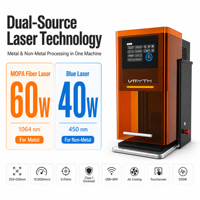 Nouvelle machine de marquage laser professionnelle, graveur double laser avec positionnement précis pour usage en usine, 60W MOPAFiber, laser portable
