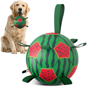 Palla Interattiva per Animali Domestici KINYU in Gomma PU Avvolta, Ecologica, Classica, Giocattolo Solido per Cani, per Giochi all'Aperto, Pallone da Calcio per Alleviare lo Stress - Product Image 1