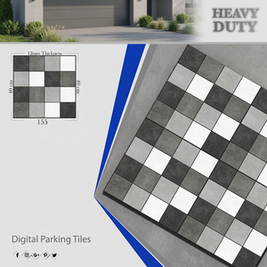 Carreaux de parking en porcelaine antidérapants de qualité supérieure 400x400mm 12mm, imperméables, pour sols extérieurs de centres commerciaux - Product Image 5