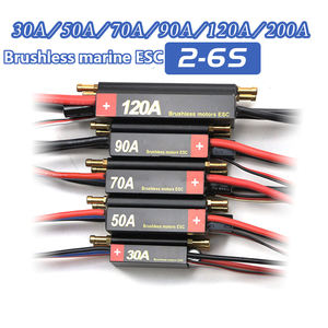 Contrôleur de vitesse de moteur sans balais ESC 30A/50A/70A/90A/120A/200A pour applications de propulsion de bateaux, voitures et avions RC - Product Image 2
