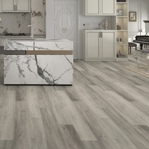 Plancher hybride SPC en chêne blanc 8 mm, imperméable, style nordique, planches de vinyle à emboîtement avec grain de bois et design carré - Product Image 2