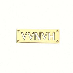 Étiquettes de vêtements personnalisées en or écologiques, logos de marque, étiquettes, accessoires vestimentaires pour vêtements - Product Image 3