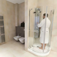 Base de douche en quadrant SMC, antidérapante, résistante aux UV, résistante à la corrosion, bac d'angle blanc, haute résistance, facile à nettoyer pour la salle de bain