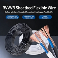 Sauerstofffreier Kupferkern Mehradriges RVVB PVC-Isoliertes 450/750V Flachparallel-Isoliertes Kabel Weiß Haushalt Doppelader 2*4mm
