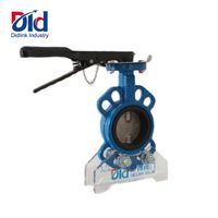 Vanne papillon de Type gaufrette Vanne papillon PN10 Softseat pour contrôle manuel en fonte de gaz d'huile d'eau