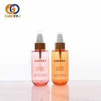 Bouteille à pompe fine en plastique PET de 30 ml et 60 ml, colorée, pour usage industriel, personnalisable, pour soins de la peau et cosmétiques, rechargeable