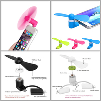 Mini ventilateur USB Type C 2 en 1 pour téléphone portable avec logo personnalisé, cadeaux de marque personnalisés, ventilateur de téléphone portable 3 en 1 pour iPhone Android