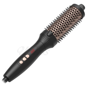 New Trending Hair Curling Iron Straightener Brush for Home Salon Use Thermal <b>Heated</b> Hot Round Brush - Product Image 2