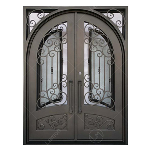 Puerta de Entrada Principal Arqueada de Hierro Forjado para Hogar, Estilo Europeo, Simple o Doble, Precio - Product Image 3
